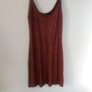 Guess Copper sparkly sexy cocktail dress